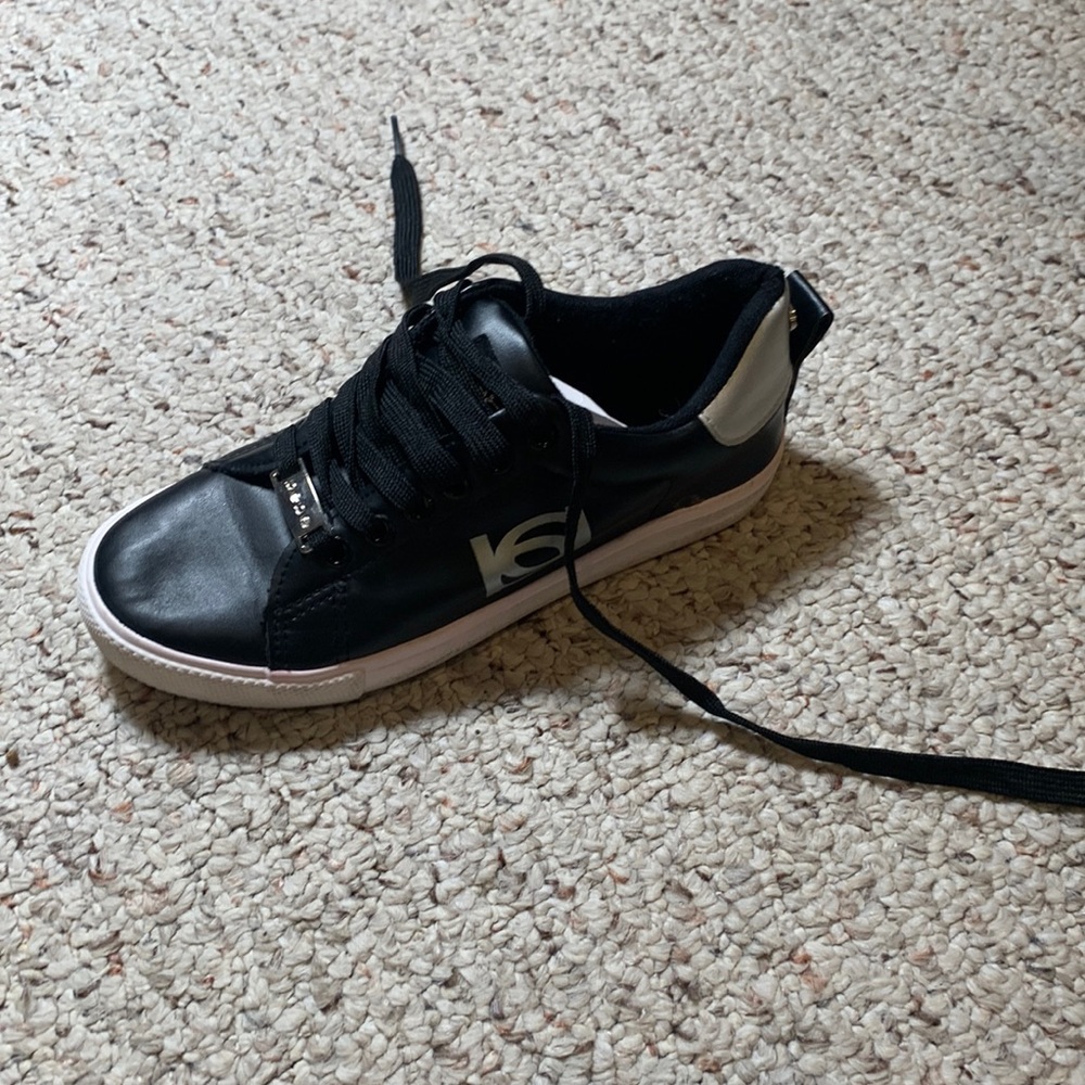 Bebe Laced Low-tops Shoes Black White Silver Girl Size 2/3 (A) - Picture 3 of 9